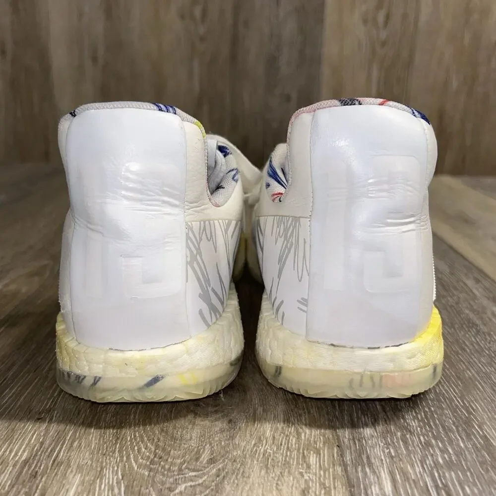 Adidas Harden Vol 3 Doodle Cloud White G54022 Boost Mens Size 8 Basketball Shoes